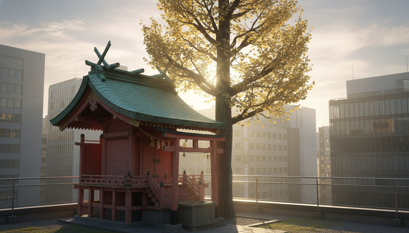 朝日稲荷神社は『天気の子』における屋上神社の有力なモデルと言えます