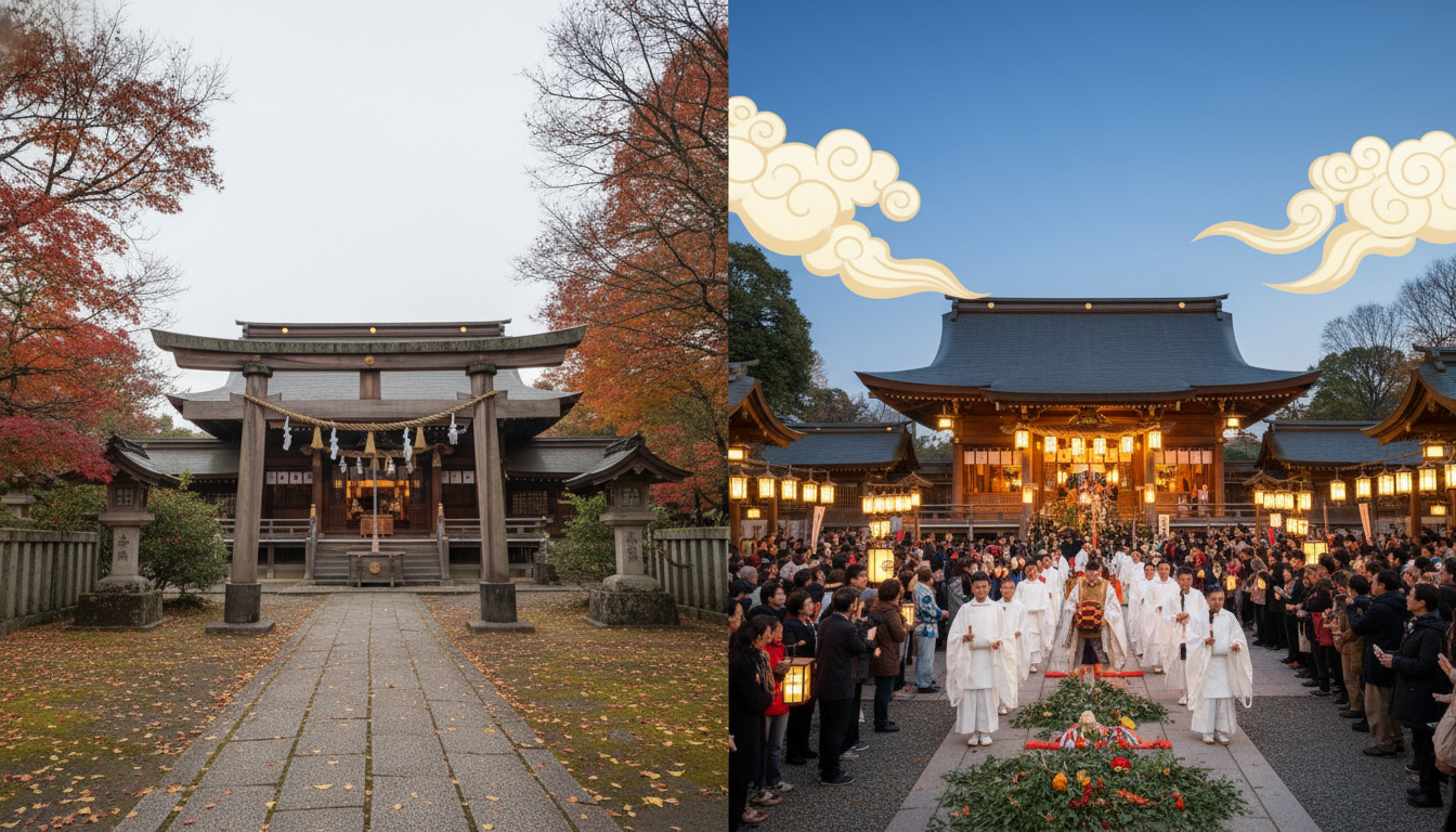全国の神々が出雲に集うため呼び名が対比的に使い分けられている