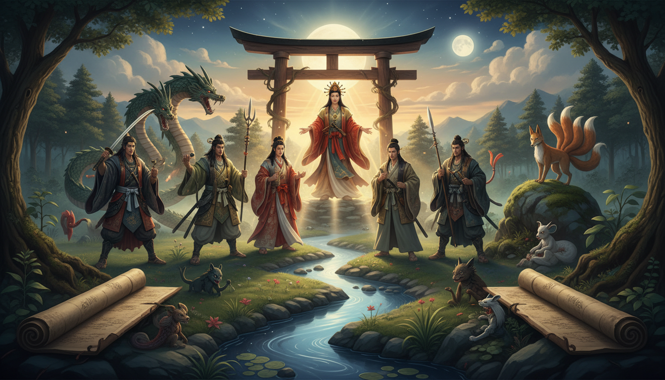 日本神話を構成する代表的なエピソードと神々の具体例