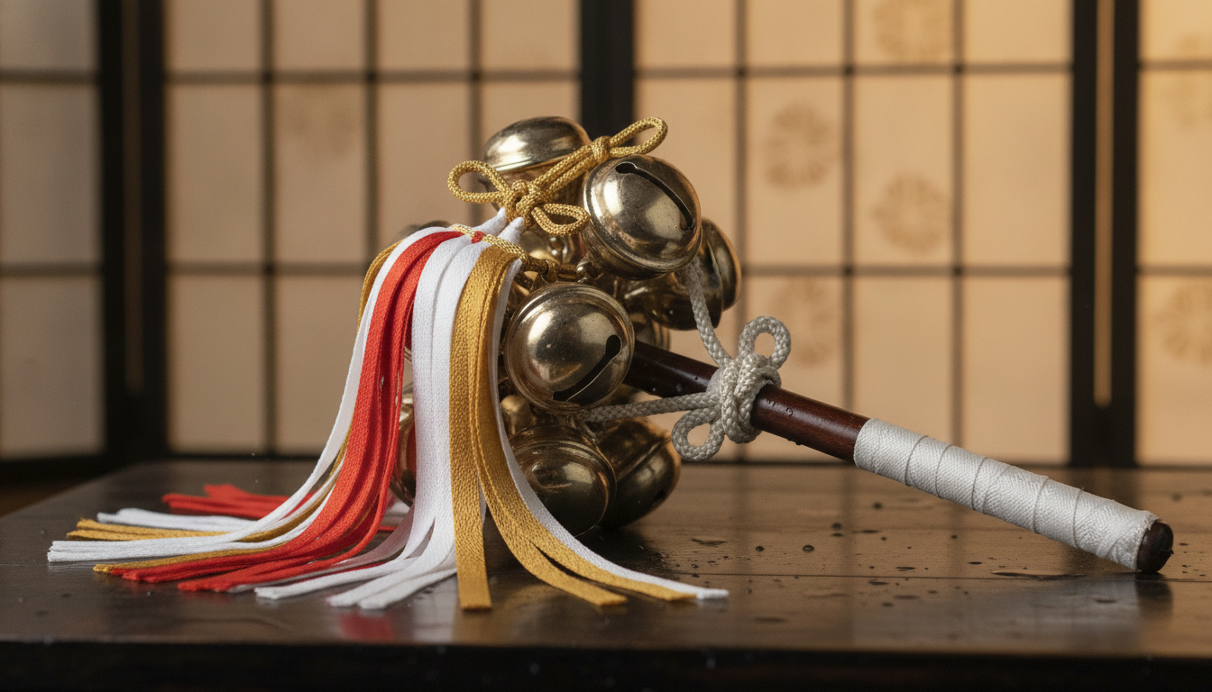 神楽鈴は神を招き場を清めるための象徴的な神具である